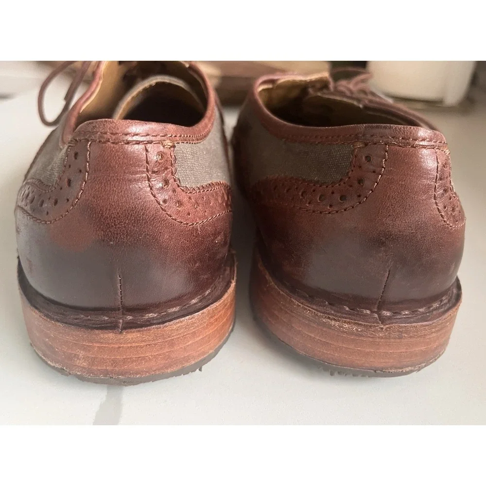 Sebago Brown‎ Brattle Wingtip Oxford Dress Shoes Adult Mens Size 9 Vibram Sole